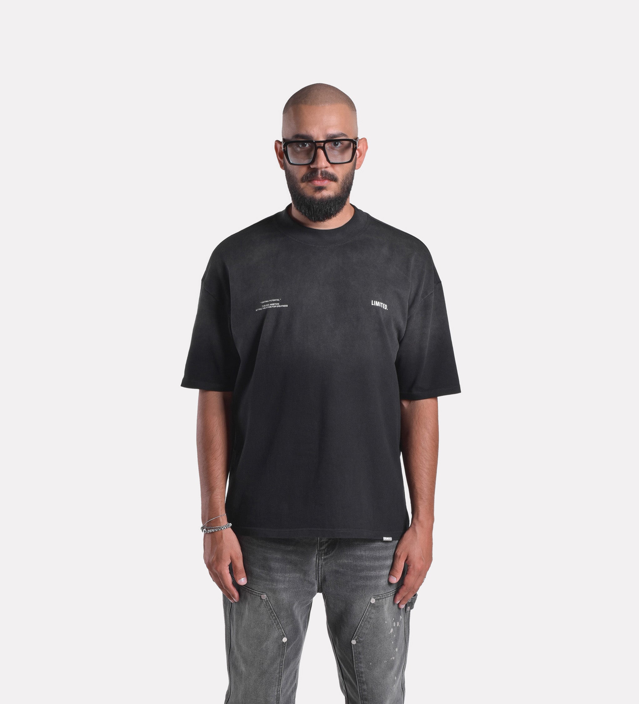 LIMITED. Ascent Graphic T-Shirt - Stained Black