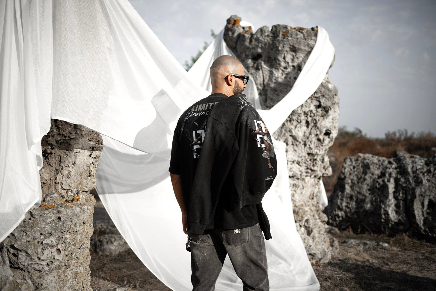 LIMITED. Ascent Graphic Hoodie & LIMITED. Ascent Graphic T-Shirt - Stained Black Stained Black