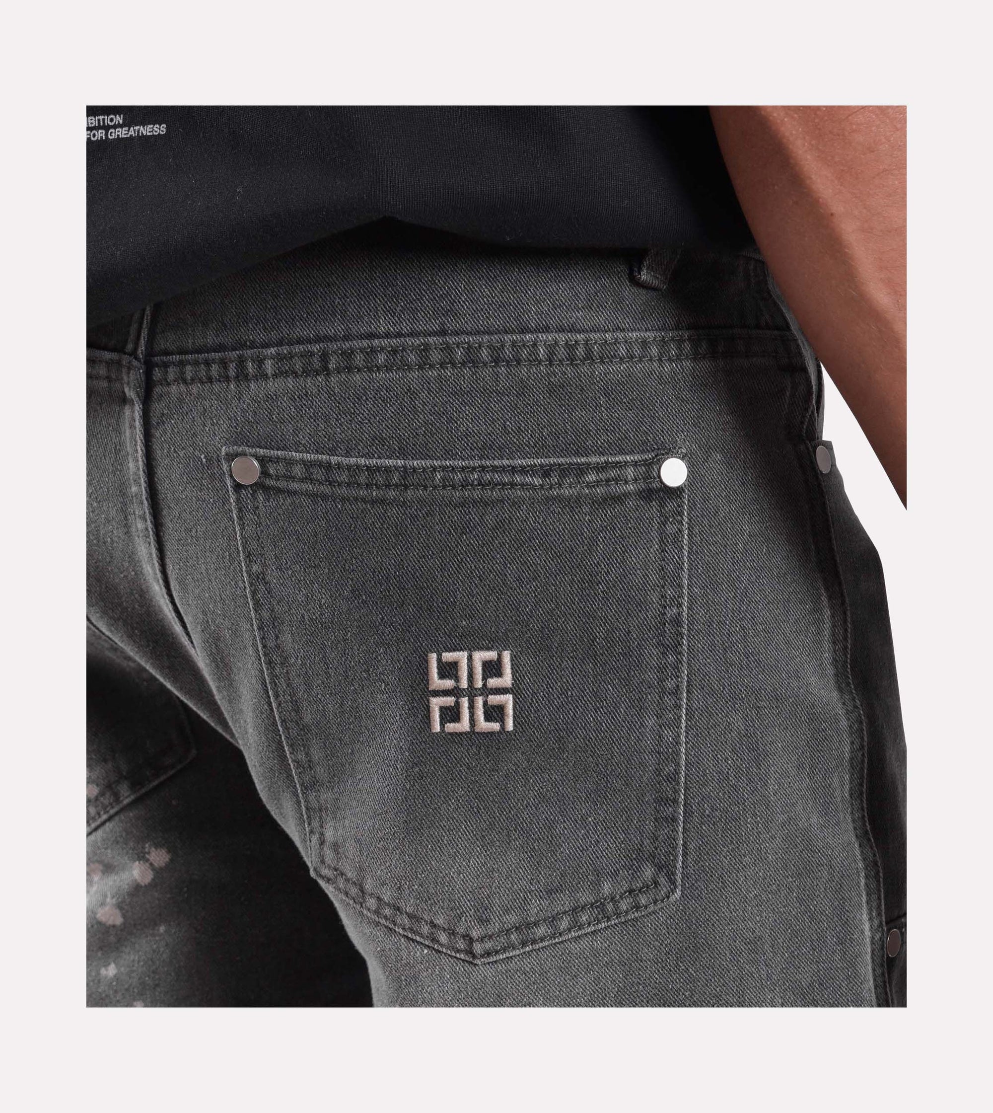 LIMITED. Infinity Carpenter Denim - Grey with Paint Splatter