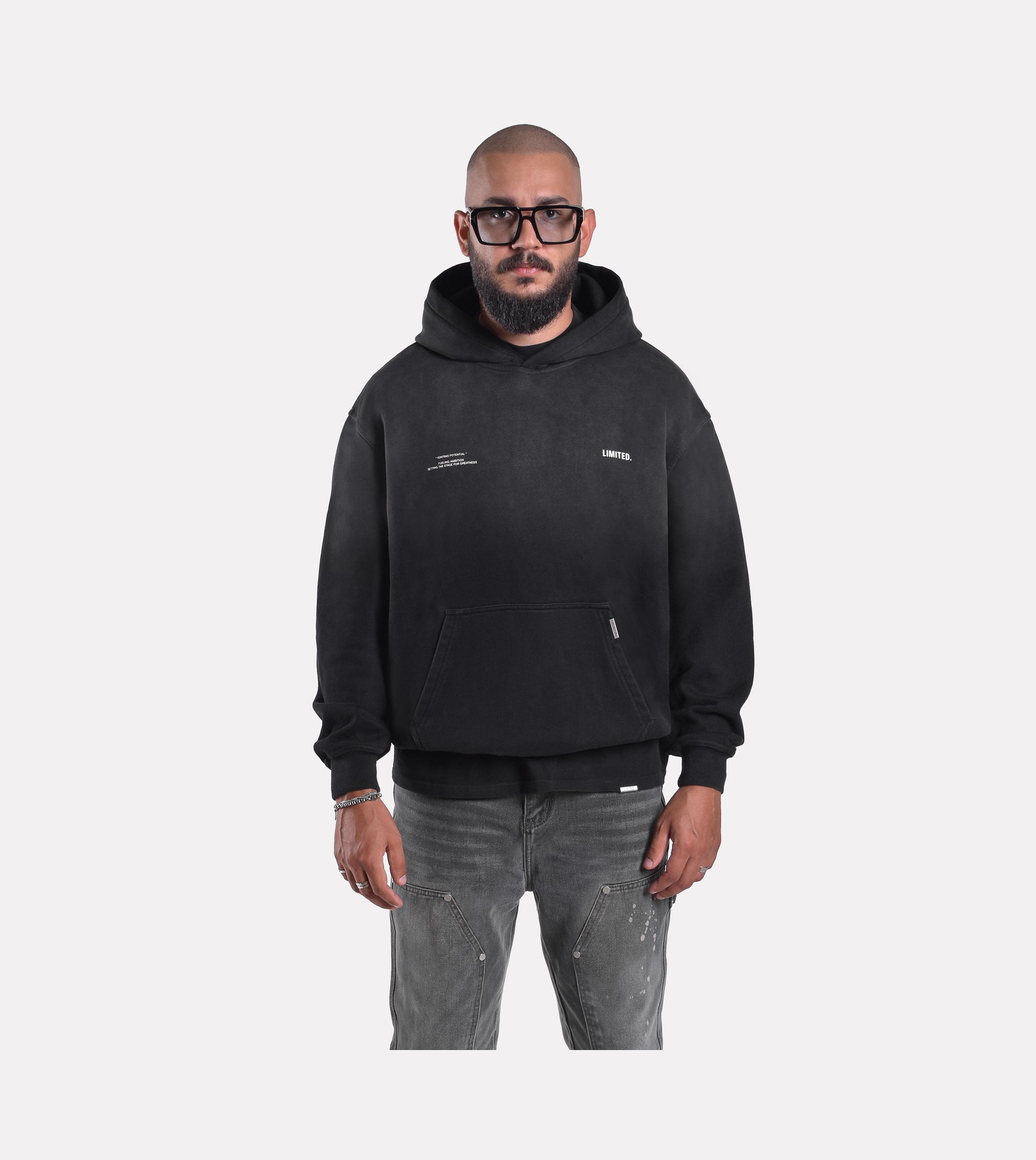 LIMITED. Ascent Graphic Hoodie - Stained Black