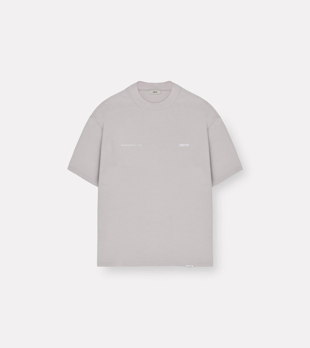 LIMITED. Oversized mens t-shirt in Sand colour with large "Under Construction" graphic on the back